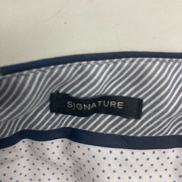 TALBOTS Signature Khaki Blue Pants Size 16 Cropped Inseam 24.5” - Picture 5 of 9